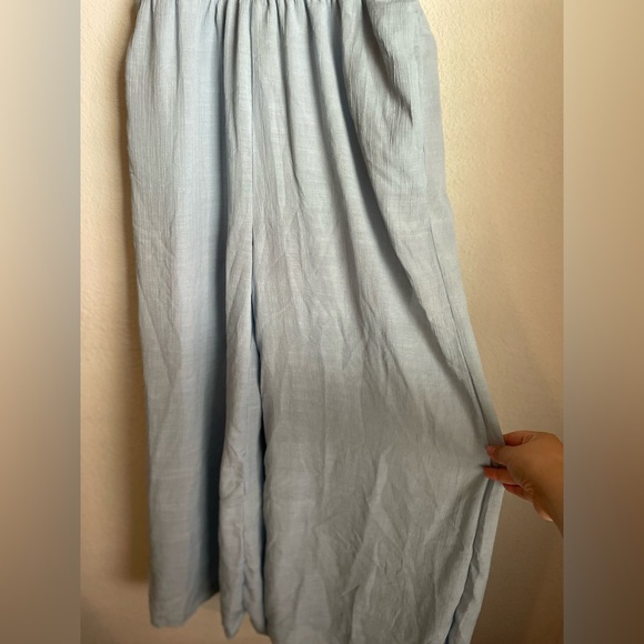 Chic Light Blue Sleeveless Jumpsuit wide leg size L - Picture 6 of 7
